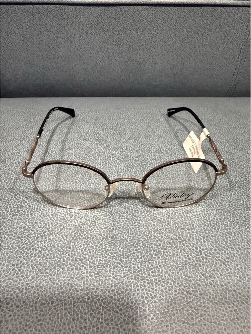Member Mark Vintage Round Eyeglasses MMV7002 Silver Frames 47-20-145